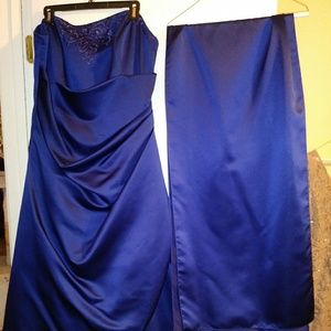 Royal blue evening gown